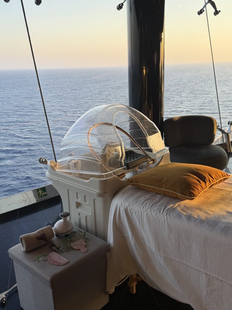 Home | Renaissance Head Spa 11 Head Spa station with a steam dome facing the sea at sunset